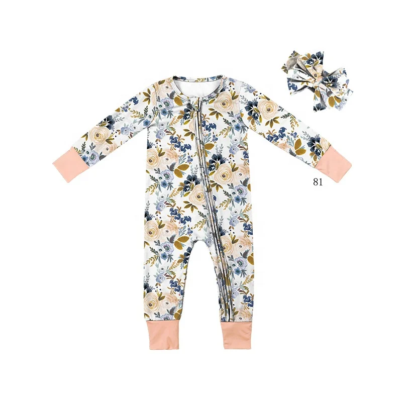 Bamboo Baby Romper Newborn Infant Zipper Onesie Pajamas Jumpsuit Bamboo Baby Romper Clothes For Baby Boys Girls