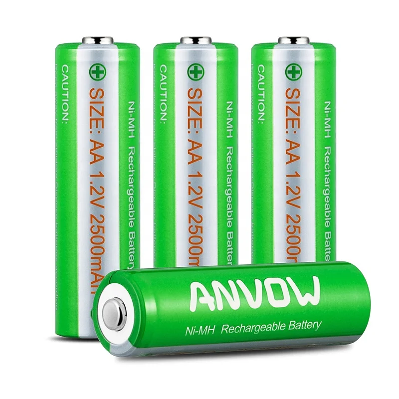 aa 1.2v rechargeable batteries nickel metal hydride 2500mAh nimh rechargeable batteries