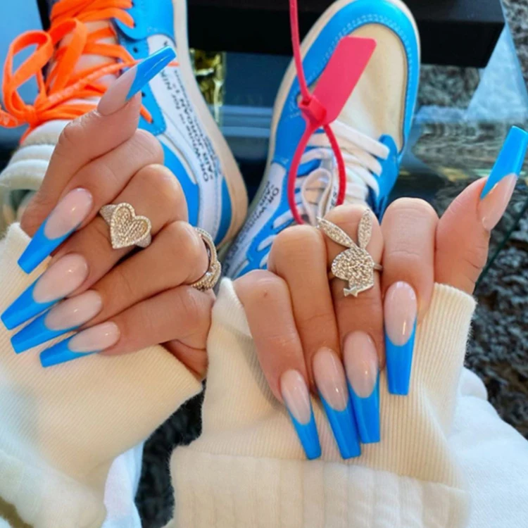 Fashion Quality European Style Yellow Butterfly Ballet Full Cover False Nails Suppliers