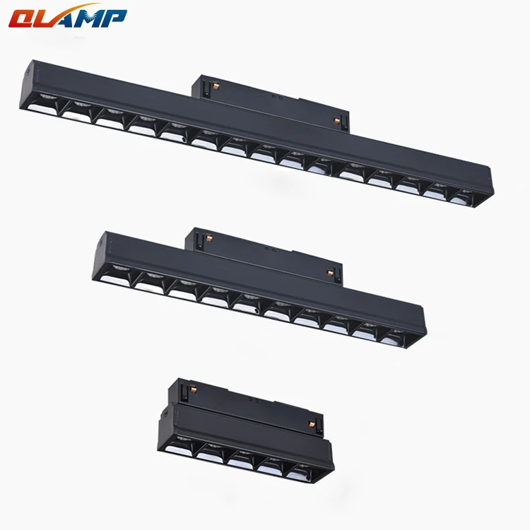 New pattern Borderless Embedded Magnetic COB LED Track light Spotlights  surface mounted 10w DC24V linear led light fixture ce