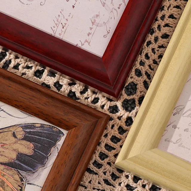 Vintage old retro Luxury American country style Table Stand Pictures Customized A4 Desktop walnut solid Wood Photo Frame