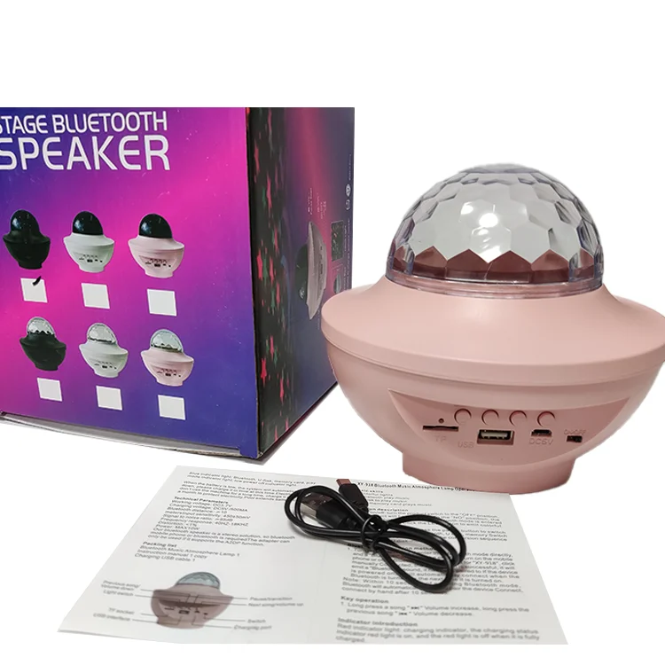 XY-918 USA Lowest Price Parlantes Speaker Small UFO  Rechargeable MINI magic Speaker With Astral projection lamp