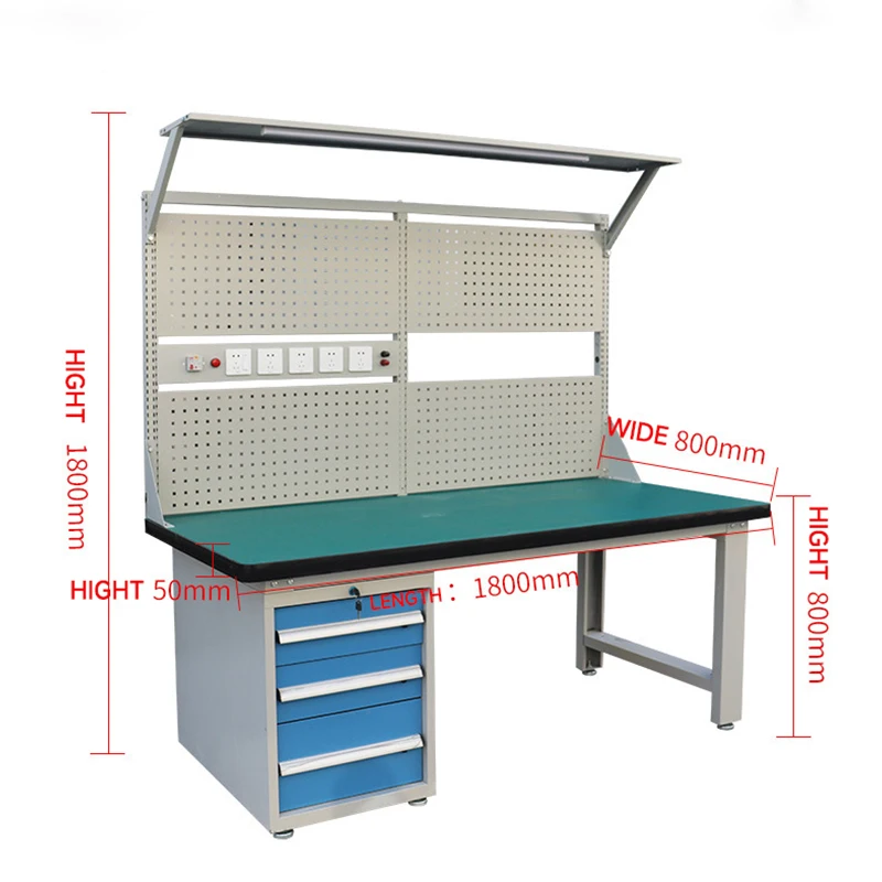 Steel Workshop Work Table Double-sided Electric Business Packing Table Professional Workbench