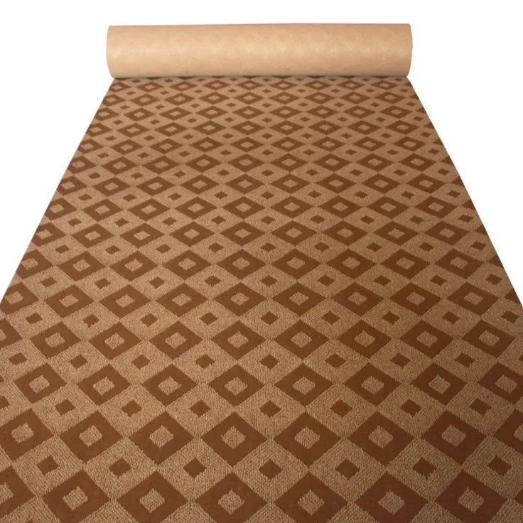 Non woven home hotel living room office corridor double color jacquard carpet roll