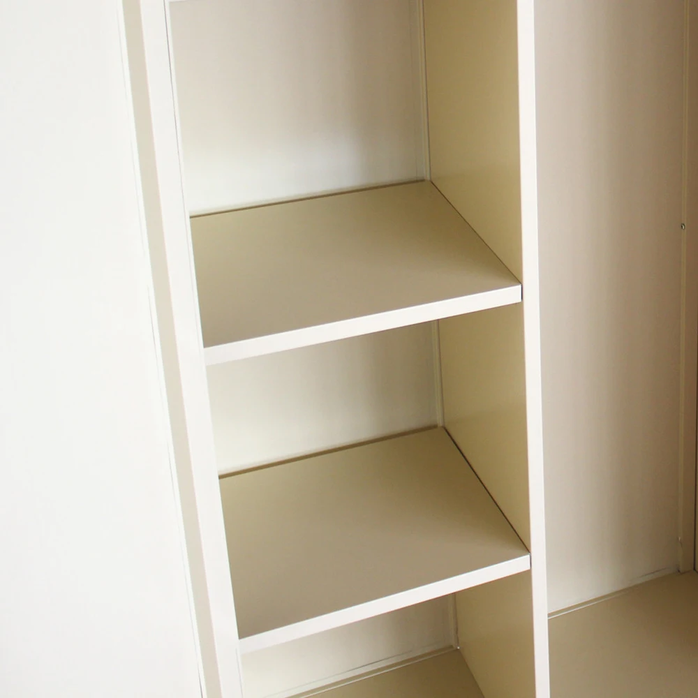 Metal Bedroom Wardrobe For Clothes Home Furniture With 2 Door White Wardrobe