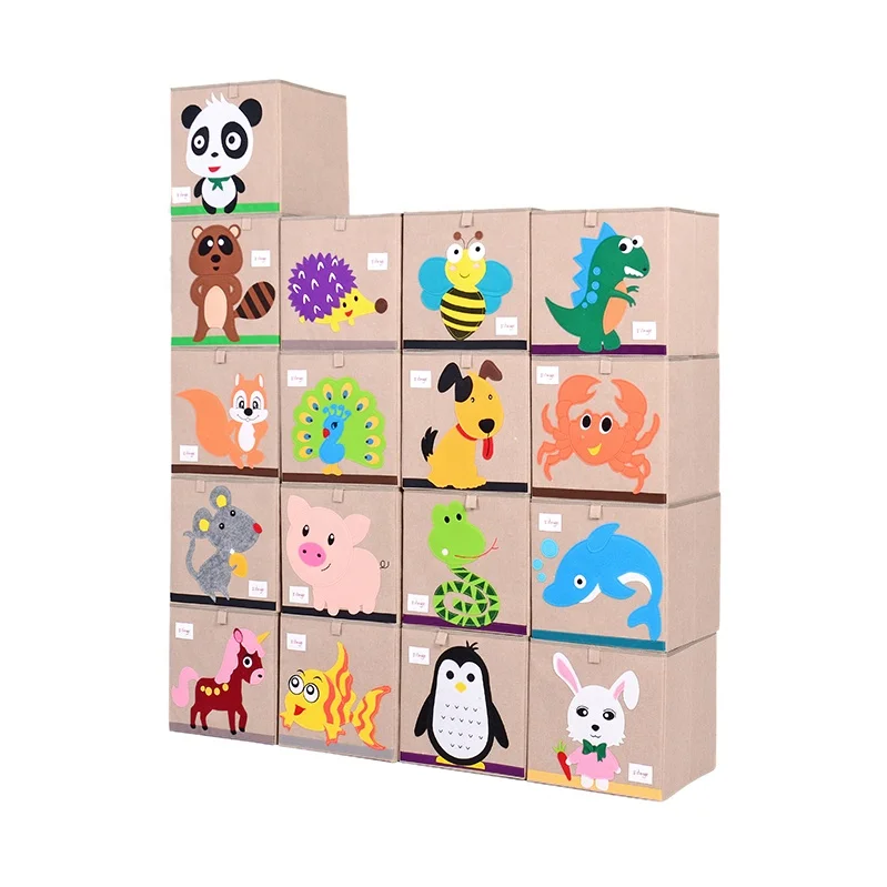 Durable High Quality Kids Toy Storage Organizer Safe Cotton And Linen Material Toy Organizer Bins