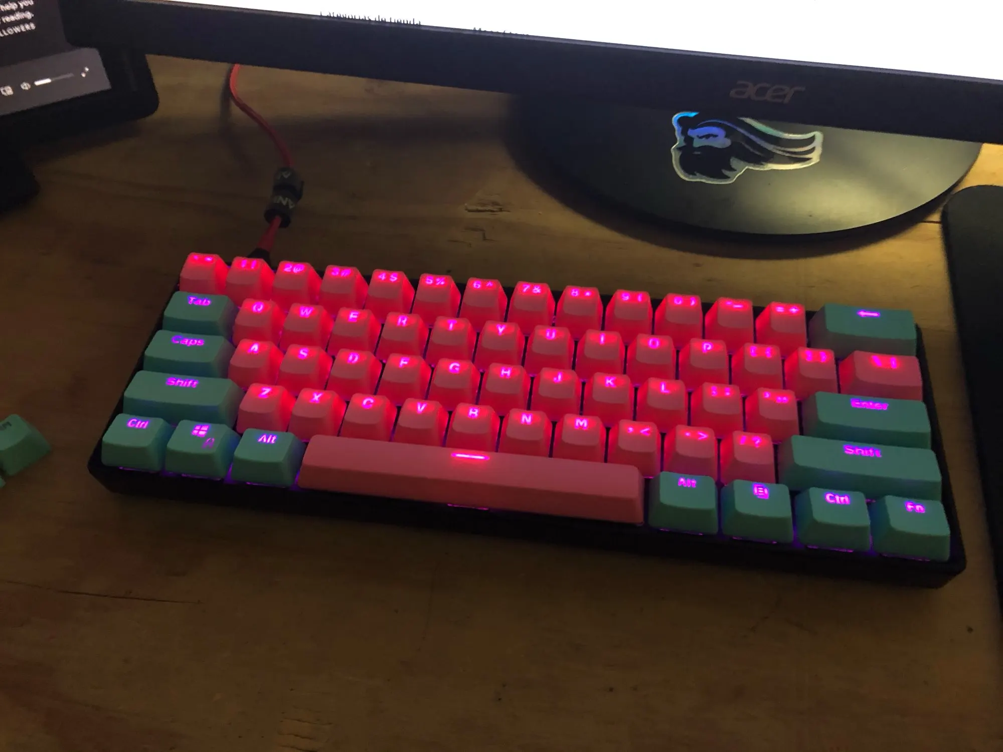 PBT double shot translucent backlit oem custom arabic spanish russian french gaming keyboard