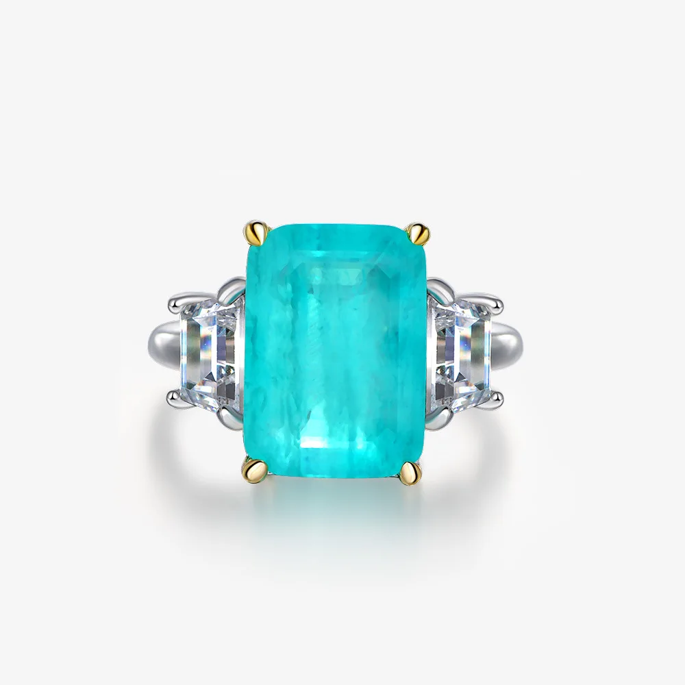 
YANYI New 925 sterling silver small fresh synthetic paraiba ring gift 