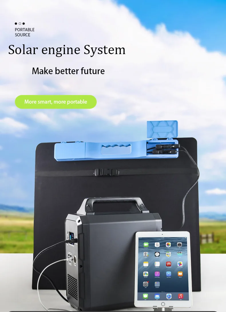 160W Flexible Solar Panels For Trekking And Camping Portable Clear Energy Solar Charger Outdoor