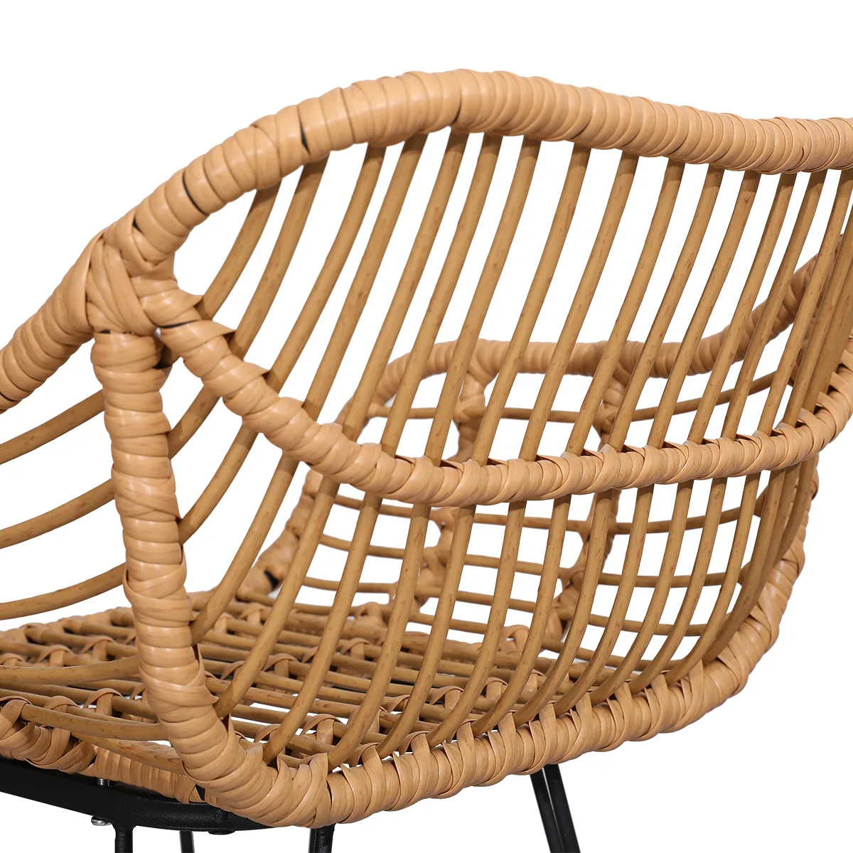 Cross-border outdoor bar rattan chair bar casual net celebrity high stool cafe restaurant Rattan chair wholesale