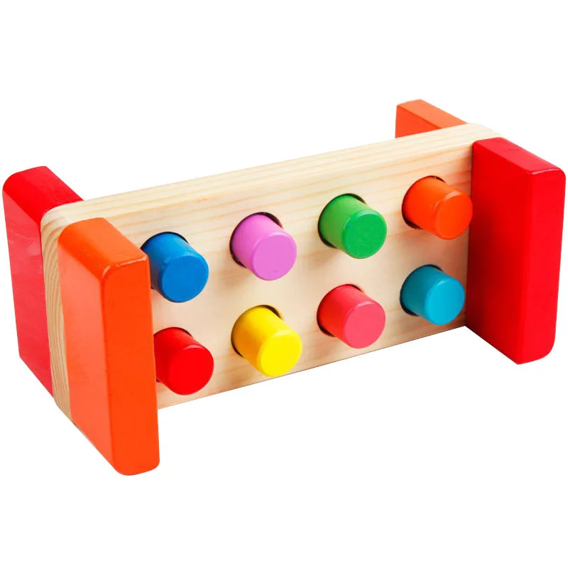 Creative wooden piling station exercise hand-eye coordination educational toys
