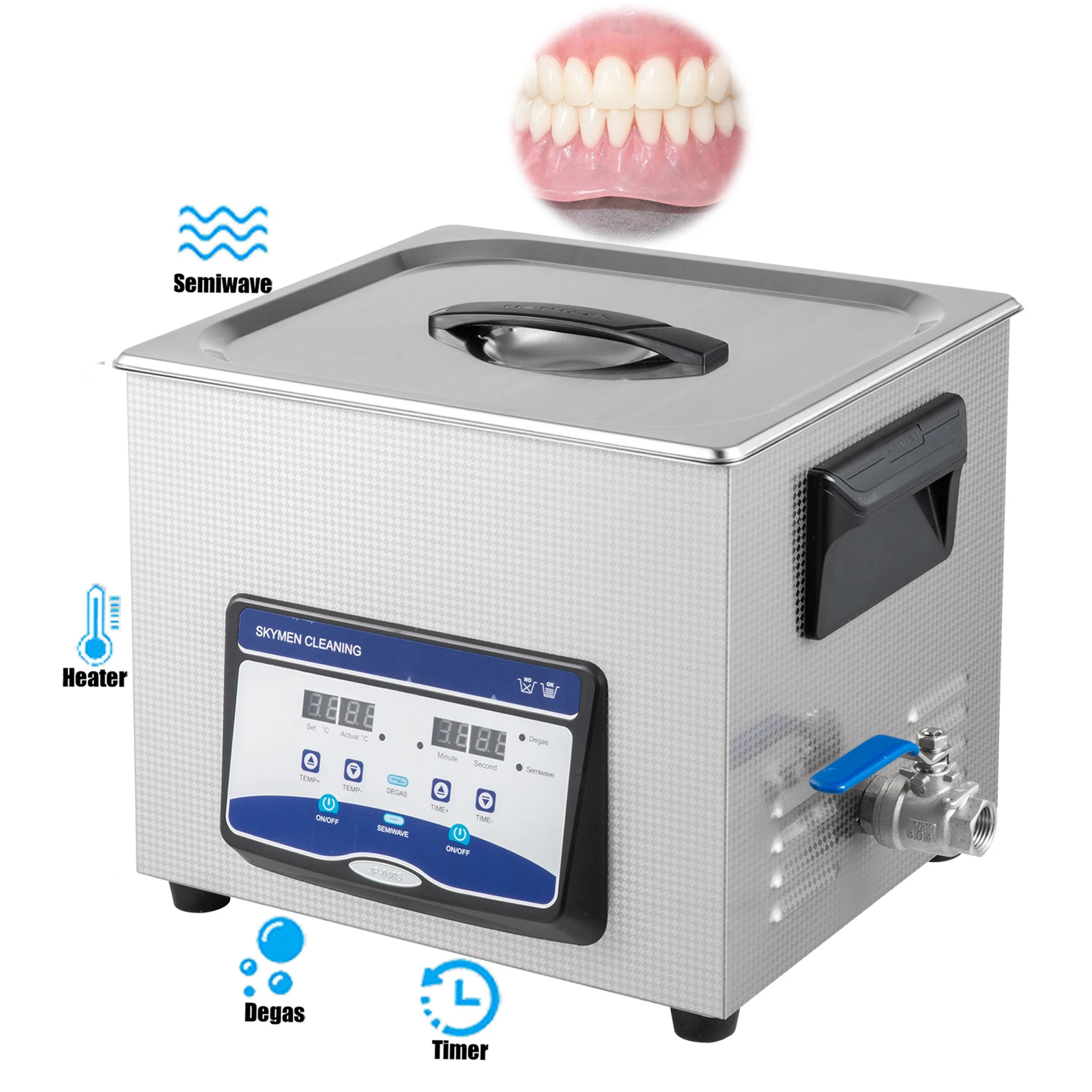 Промышленный ультразвуковой очиститель 10L цифровой Sonic зубная щётка для чистки Австралия/США штекер для ювелирных магазинов