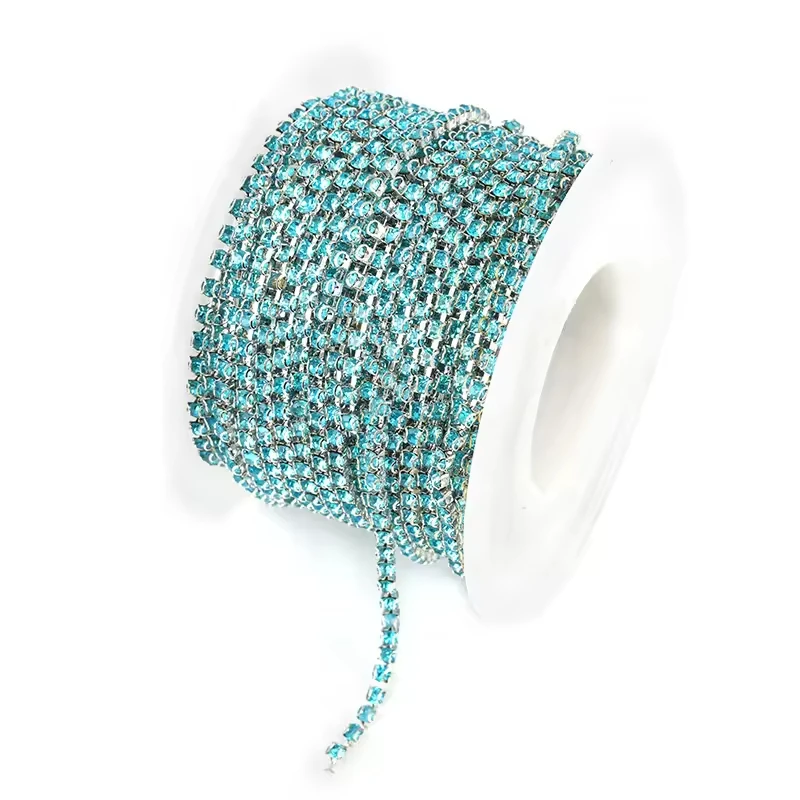 Wholesale Stainless Steel Rhinestone Cup Chains Sewn Crystal Rhinestone Claw Chains