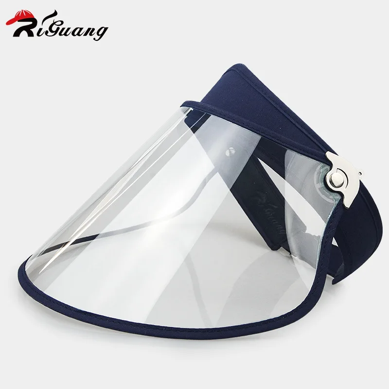 custom hats 2021 summer ladies visor cap pvc protection High quality transparent sun hat cap