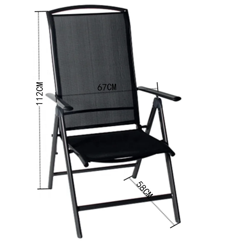 outdoor aluminum most comfortable folding chair with armrest