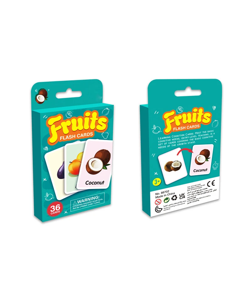 Custom Paper Early Education Baby Cognition Cards Toys Learning Flash Cards/Cognitive Cards