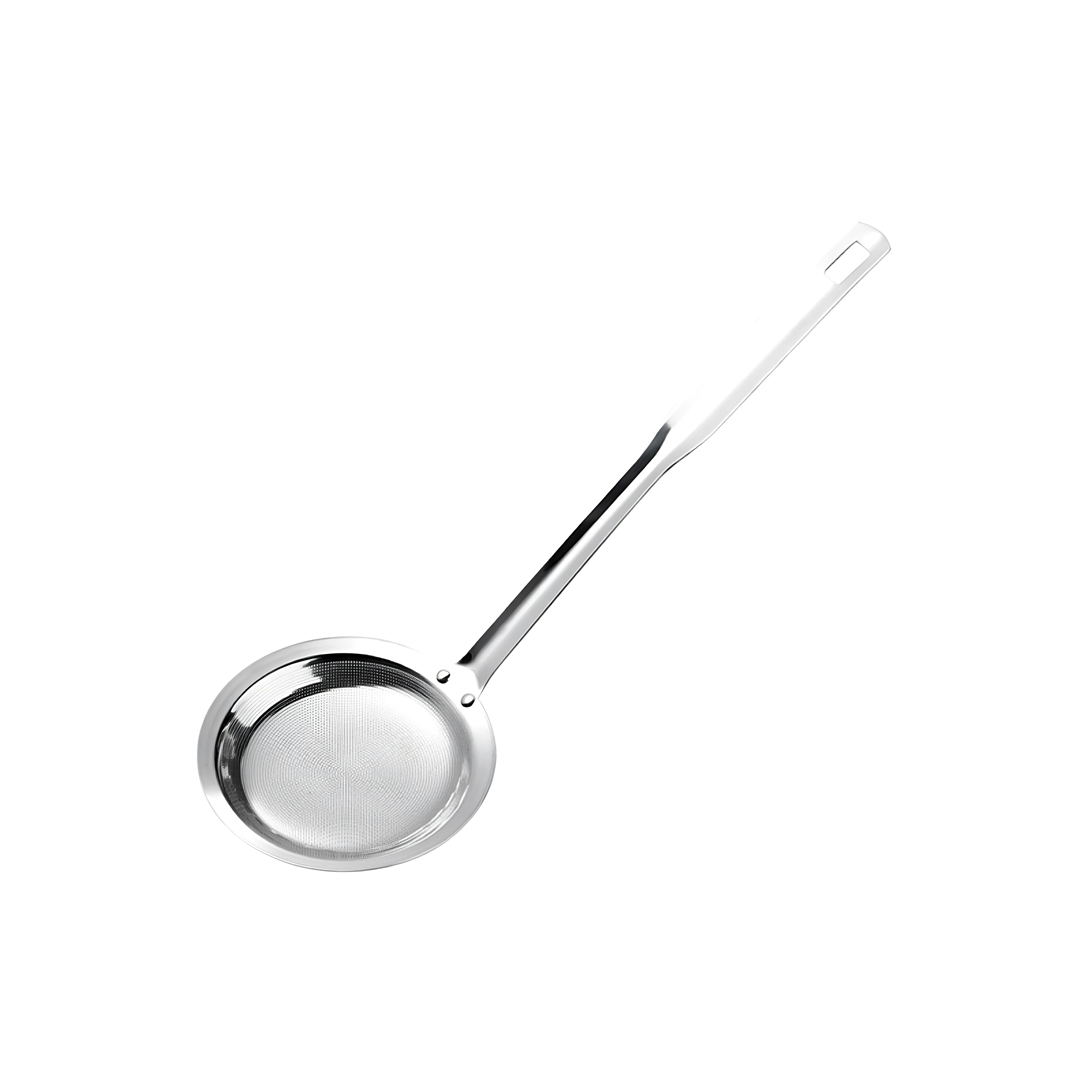 Factory direct sales 304 stainless steel foam scoop household fried hot pot oil separator hanging commercial slotted spoon
