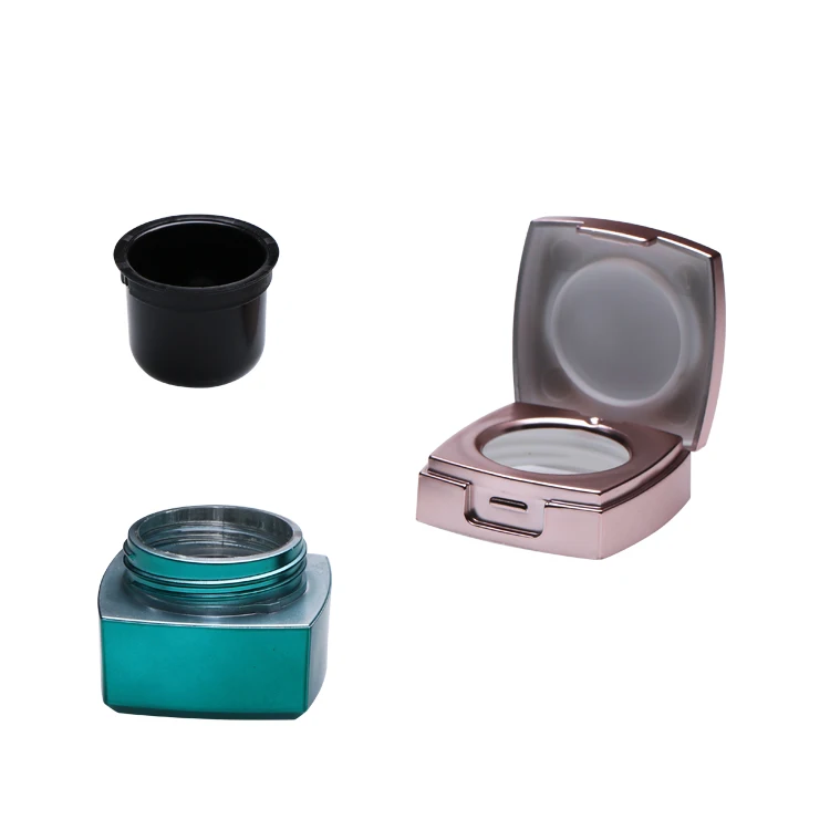 5g flip caps luxury sweet plastic square cosmetic jars frosted china factory price wholesale makeup brushes container with lids