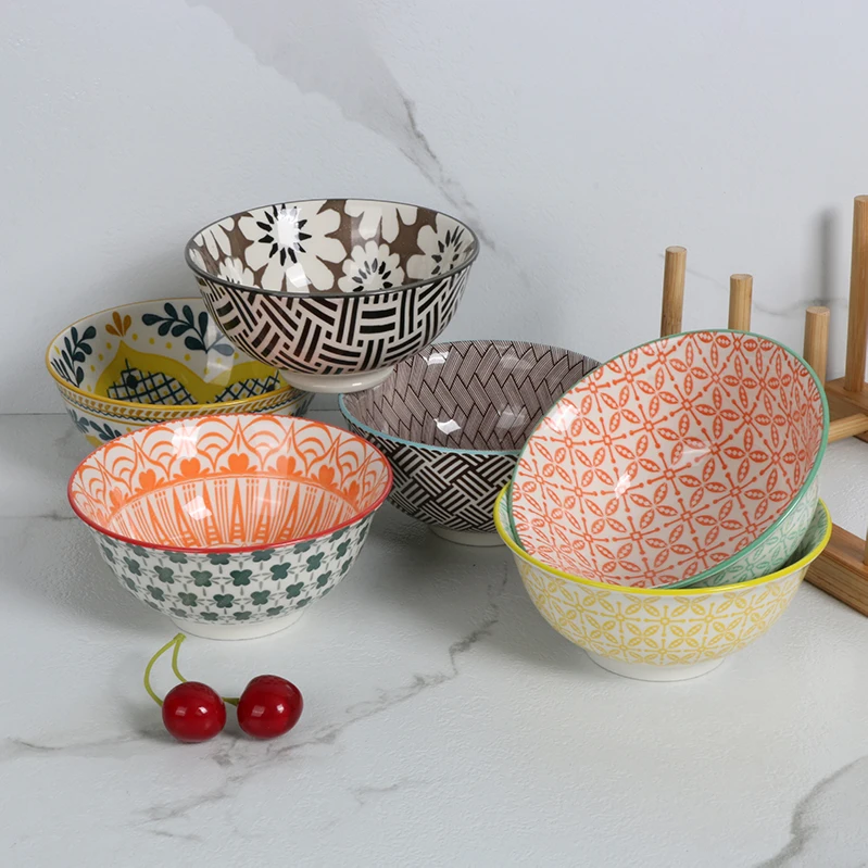 wholesale good grade ceramic white porcelain small bowl with custom designs 4.5 inch bowls