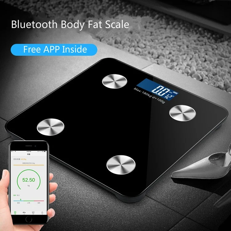 TX10047 DDP 180kg Digital Body Composition Scale LED Display Smart Body Fat Bluetooth Function Battery Powered