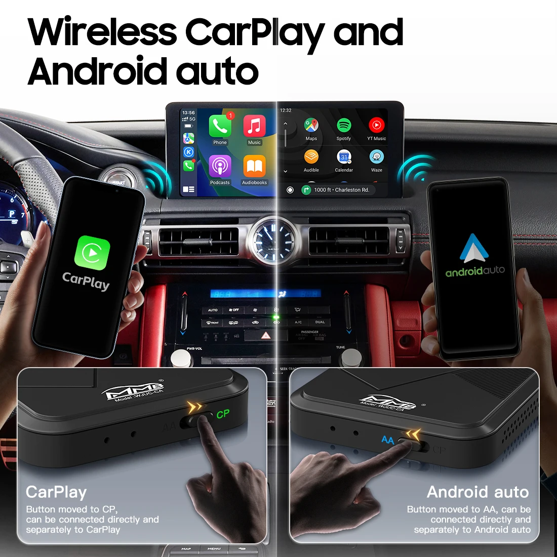 Wireless Carplay Dongle Mini Plug And Play universal Car Smart Adapter usb carplay dongle wireless adapter obd carplay