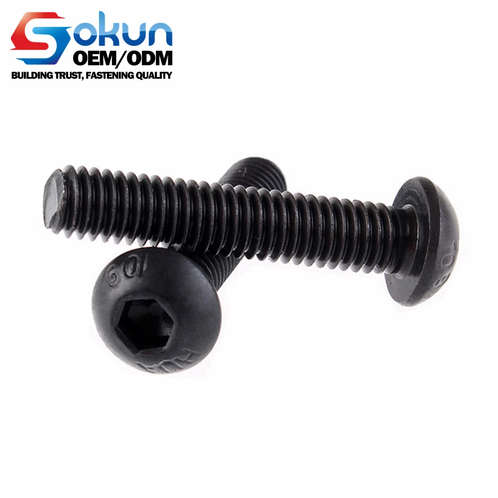 Anti-Loosening Socket Button Screw ISO 7380 Compliant Available Steel Stainless Steel Brass Aluminium Zinc Plated Metric M3 M5