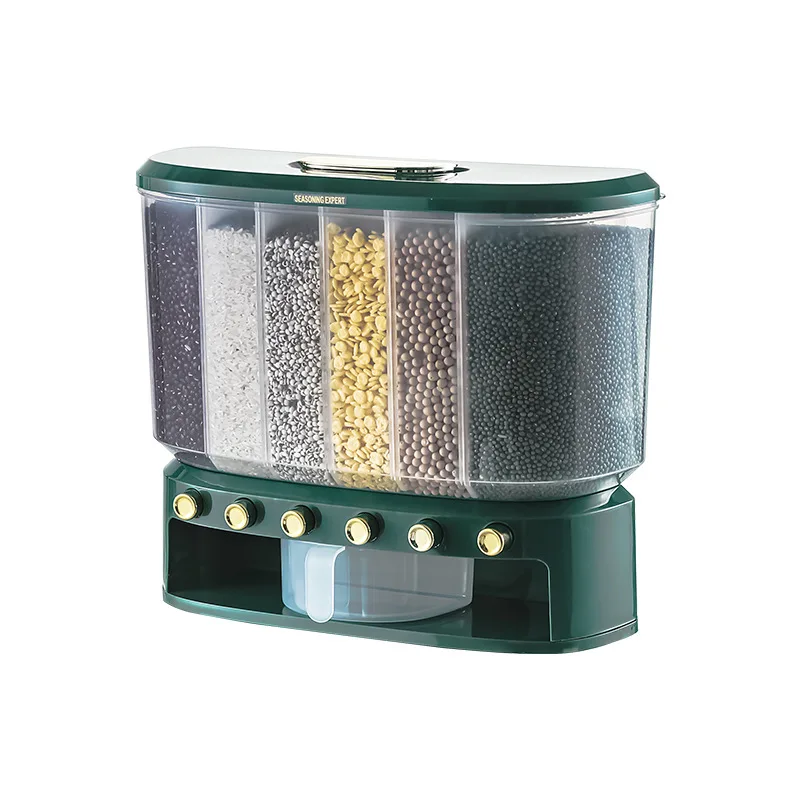 Racks Food Energy Container Kitchen Grain Rice Container Home Organization Food Storage Plastic Multifunction Rectangle 100 Pcs