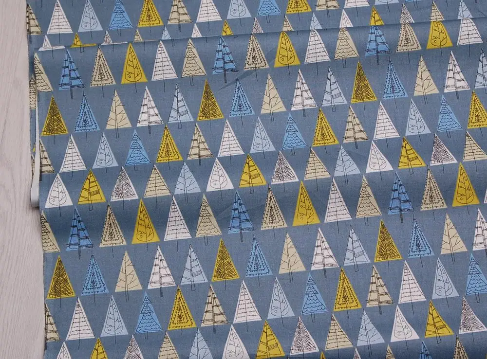 High quality tree design pure cotton fabric DIY sewing crafts