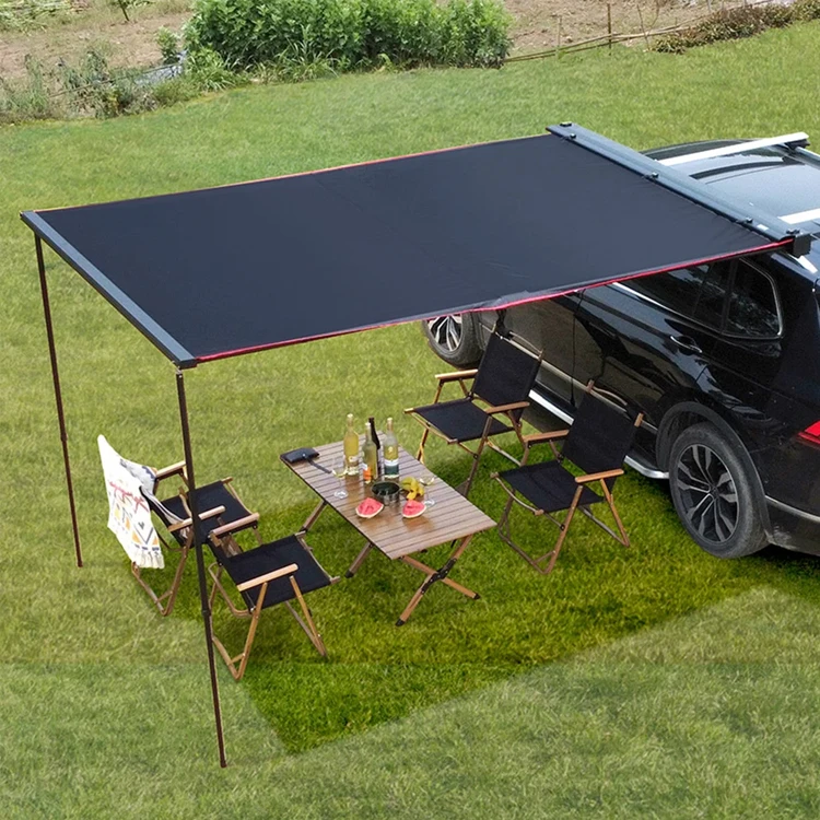 Heavy Duty Outdoor Camping Vehicle Awning Rooftop Retractable 4wd 4x4 Car Side Awning for Jeep/SUV/Truck/Van