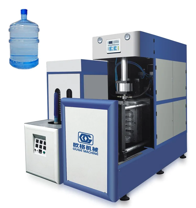 Semi Automatic Water Bottle 5 Gallon Pet Blow Molding Machine
