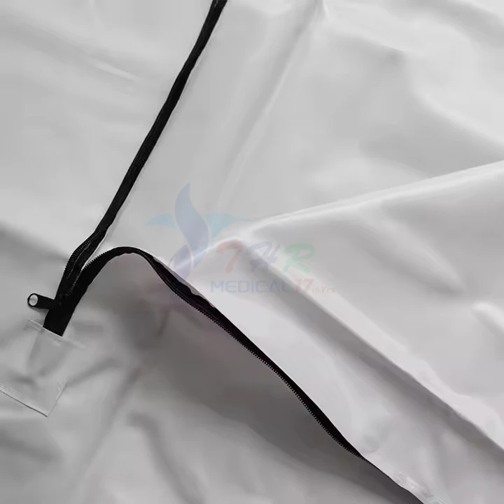 THR-PVC04 Funeral supplier hot selling pvc coffin accessory bags 65g 100g mortuary cadaver bodybag