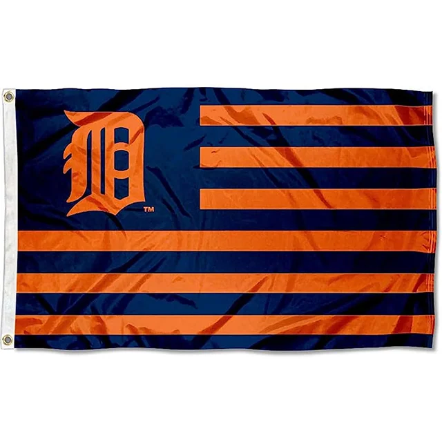 High Quality MLB Flag Custom Printed 3X5ft 100% Polyester Double Sided Detroit Tigers Flag