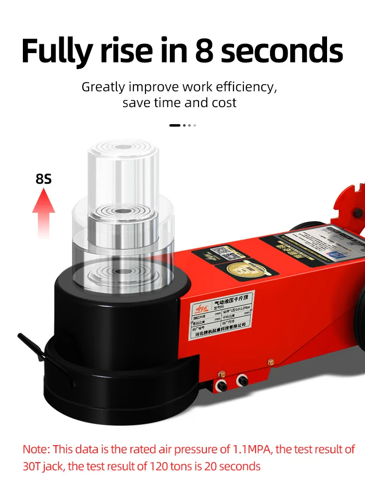 New Folding Handle Cheap Heavy Duty 80 Ton Pneumatic lifting Jack 50 Ton Air Chromed Hydraulic Floor Jack For Truc