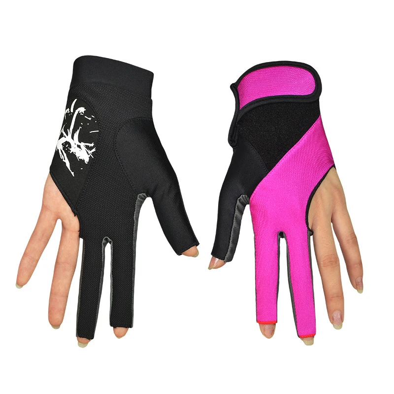 Billiard accessories 3 fingers gloves billiard three finger gloves breathable and non-slip billiard gloves