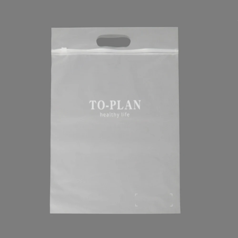 Soft Corn starch zipper plastic packaging shopping zipper bag with logo printed