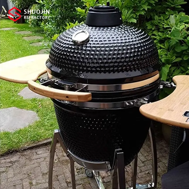 Outdoor Kamado Grill Ceramic Cookware Built-in Ovens BBQ for Outdoor Cooking