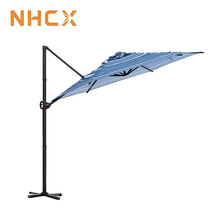 NHCX Big Size Cantilever Patio Umbrellas Commercial Waterproof Cafe Umbrellas Patio Umbrellas
