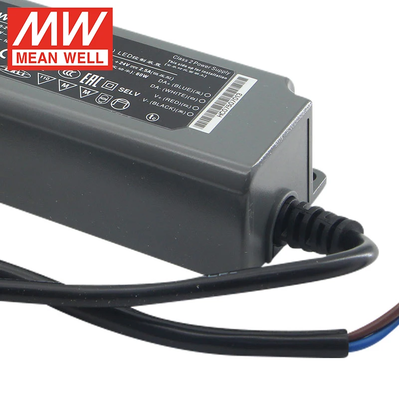 Mean Well PWM-60-24DA 60W 2.5A 24V Mean Well DALI LED Driver PFC Function Plastic Housing LED Driver Power Supply