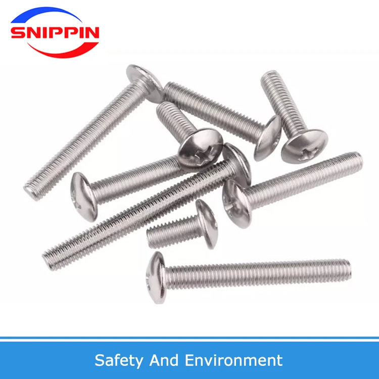 YB M2.5 M3 M4 M5 M6 M8 High Quality 304 A2 Stainless Steel  Cross Phillips Truss Head Large Round Screw Bolt Length 4MM-100MM