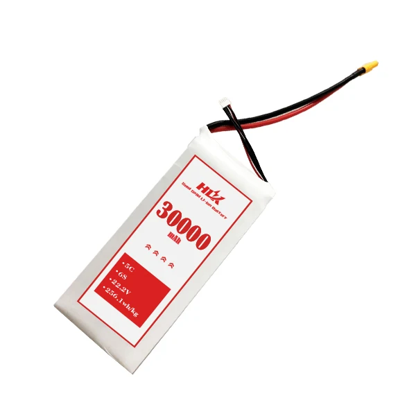 Factory OEM 30000mAh 5C 6S 22.2V Lithium Li-ion Semi Solid State Battery for Drone UAV