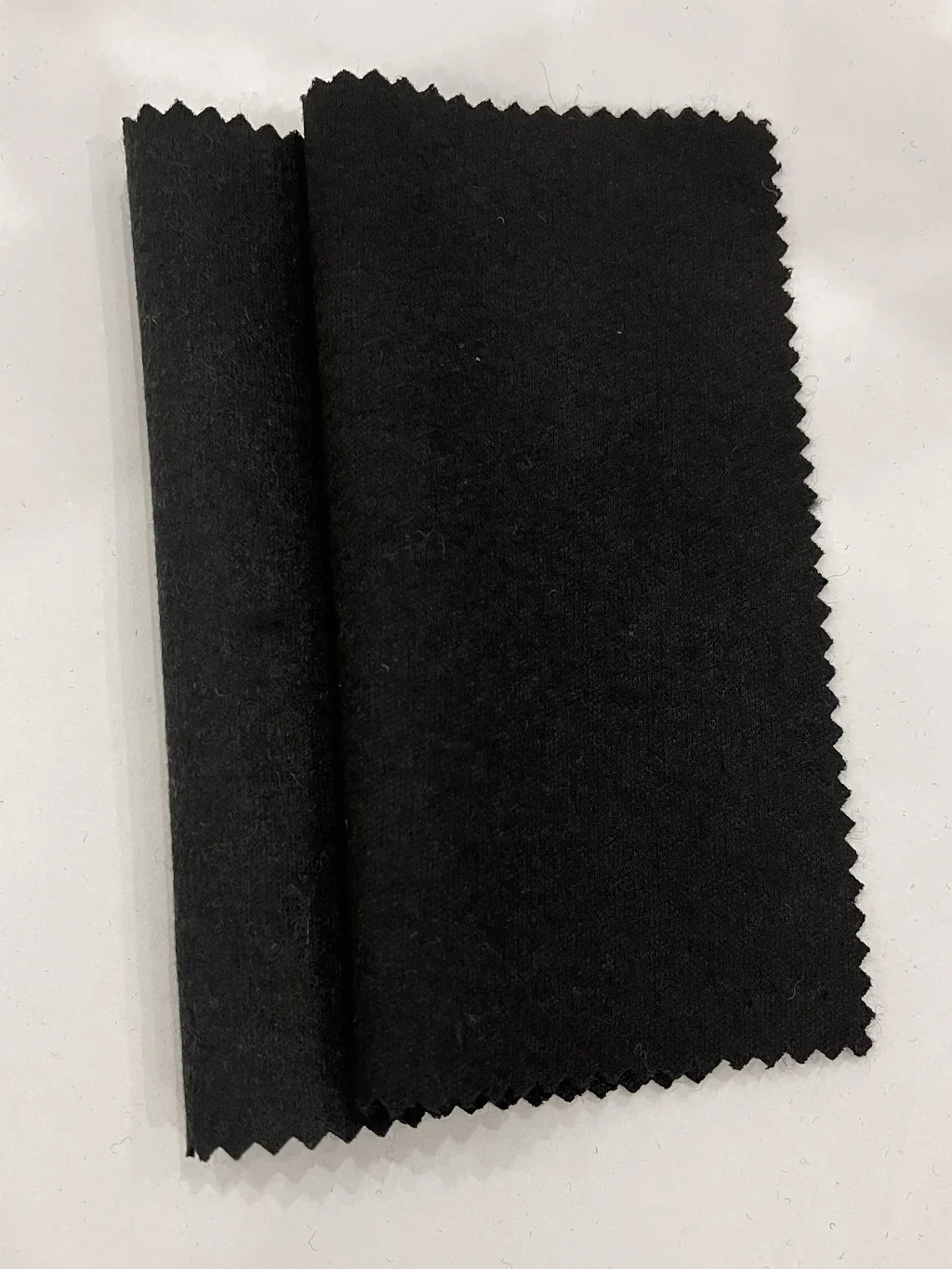 Plain Black/Green Polyester Wool Cotton Viscose Knit Fabric For Winter Coat ZY005 black/ZY005-1