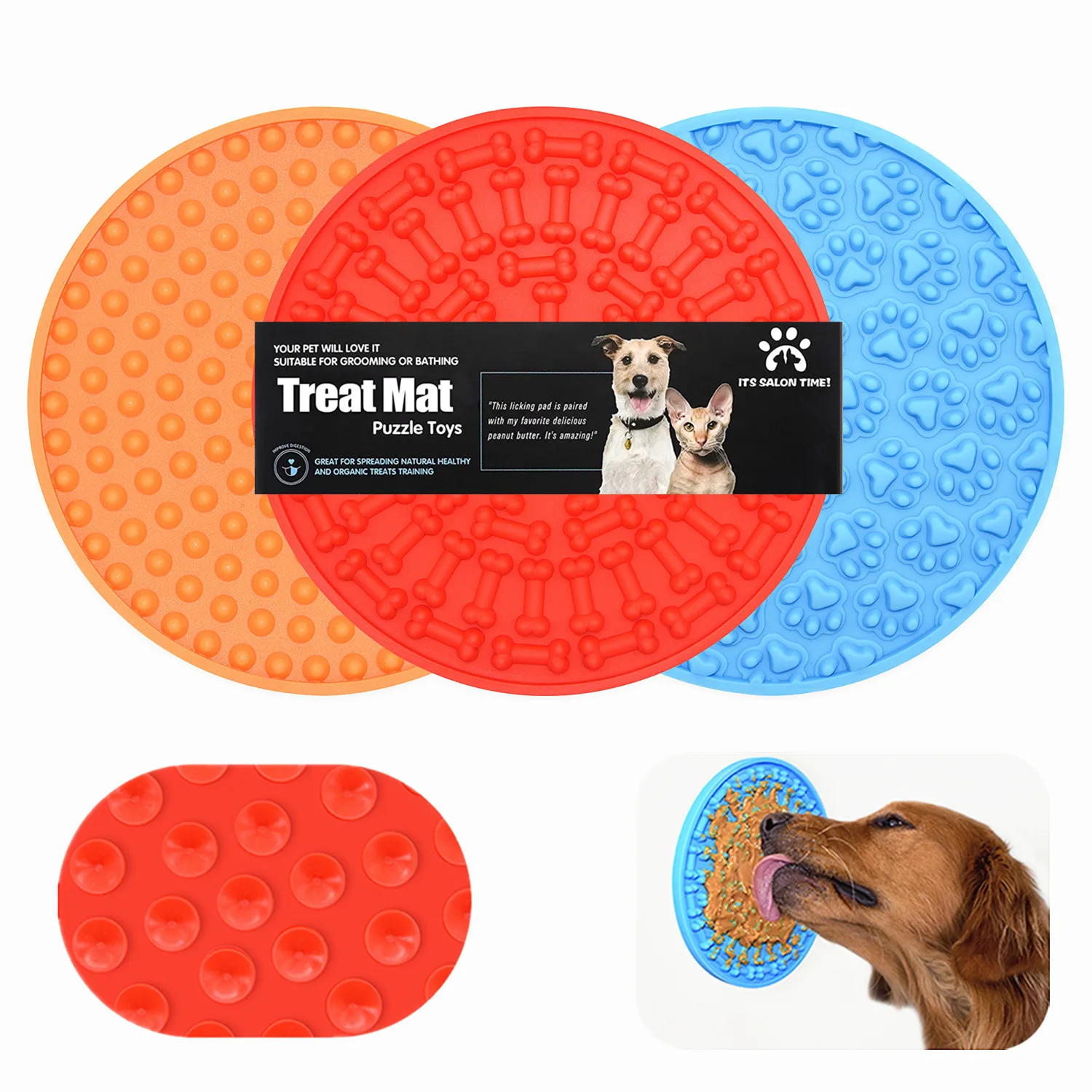 High Quality Custom Dog Lick Pad Pet Bathing Distraction Pads Silicone Slow Lick Mat with Strong Suction Dog Lick Mat