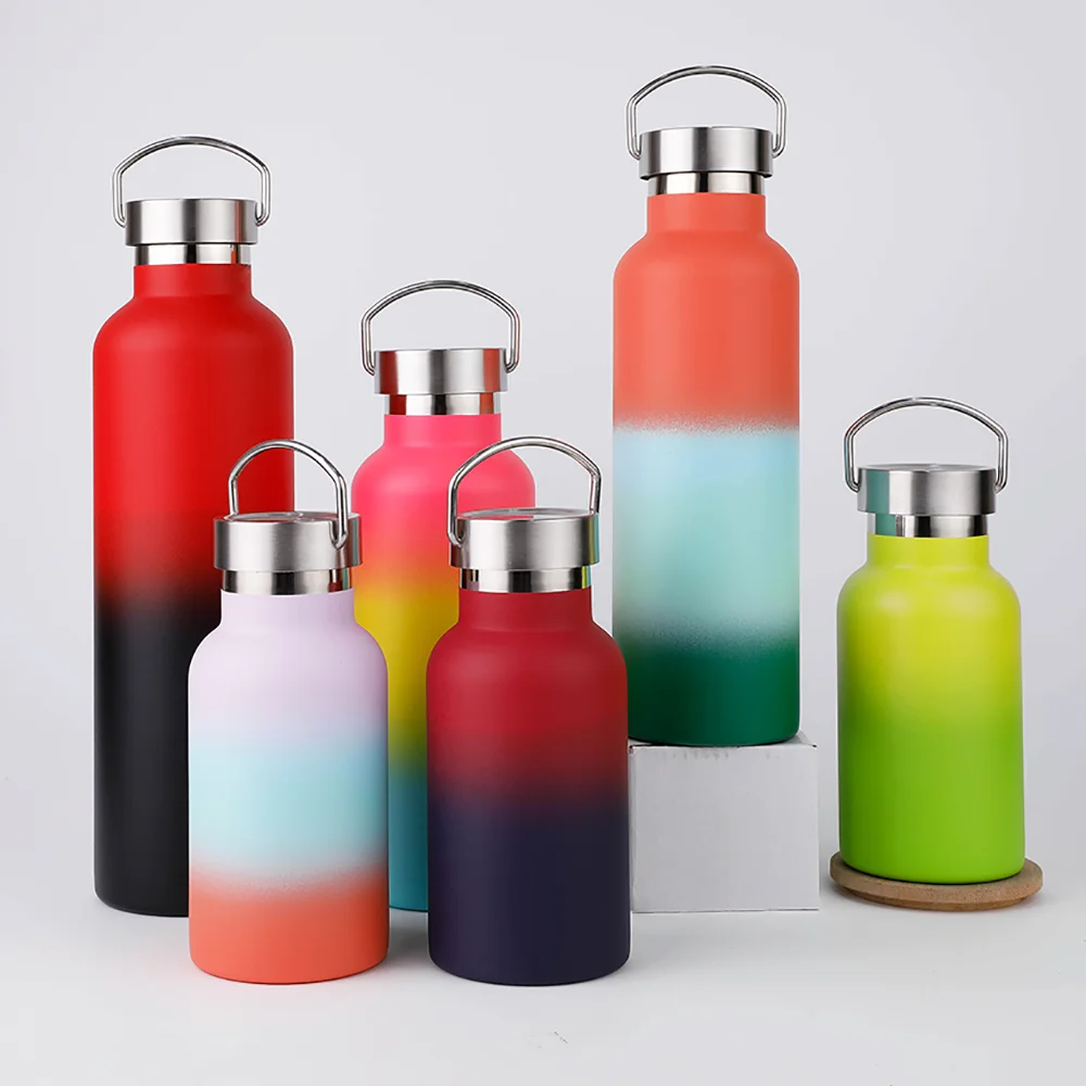 New Design American Standard mouth Vacuum flask with  Lid  Insulated Double-Wall Stainless Steel Sport Camping Water Bottle