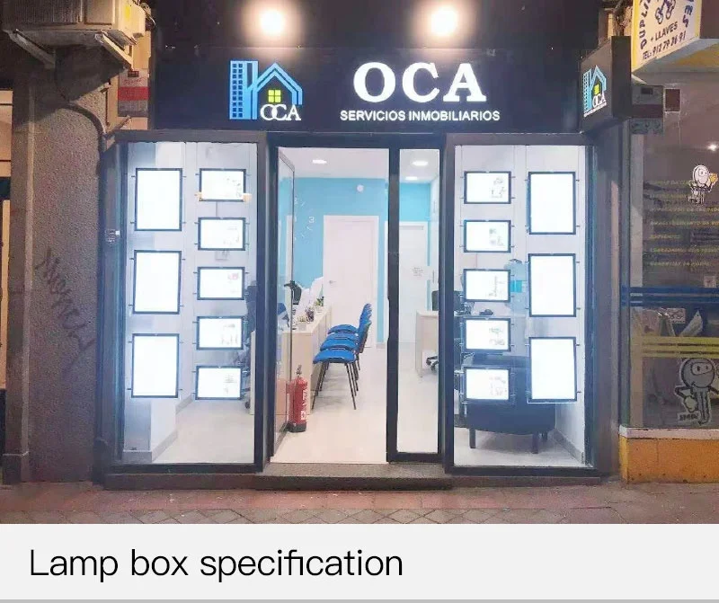 Высококачественный светодиодный рекламный стальной проволочный подвесной кристаллический Магнитный Лайтбокс для недвижимости