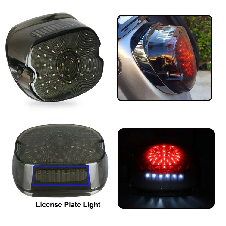 Дымовая линза, стильный светодиодный задний фонарь, стоп-сигнал поворота для моделей Harley Sportster 1200 Dyna FXST