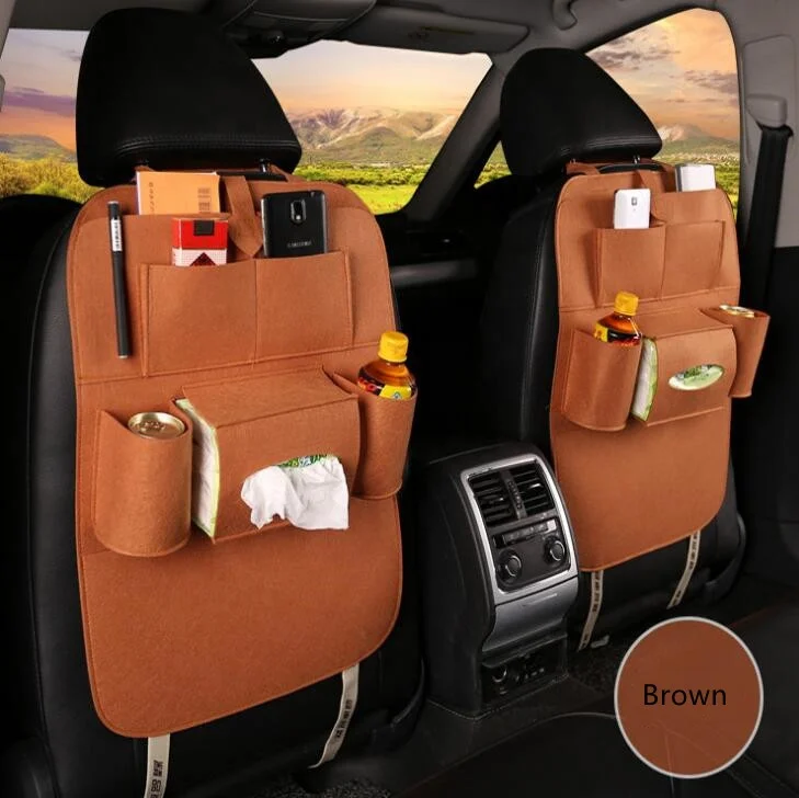 Universal foldable felt car back seat pocket car seat organizer  for car accessories