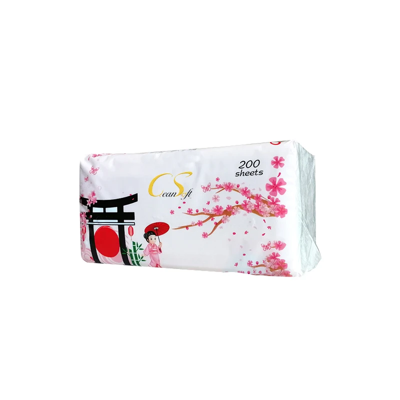 High Quality Fast Dissolving Facial Tissue Rolls Strong Water Absorption Custom Layer Paper Napkin Facial Tissue