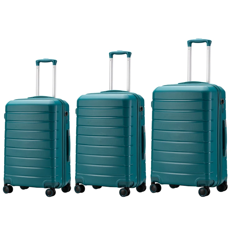 Custom 3 pcs handle PP suitcase cases travelling bags luggage sets carry-on trolley bag