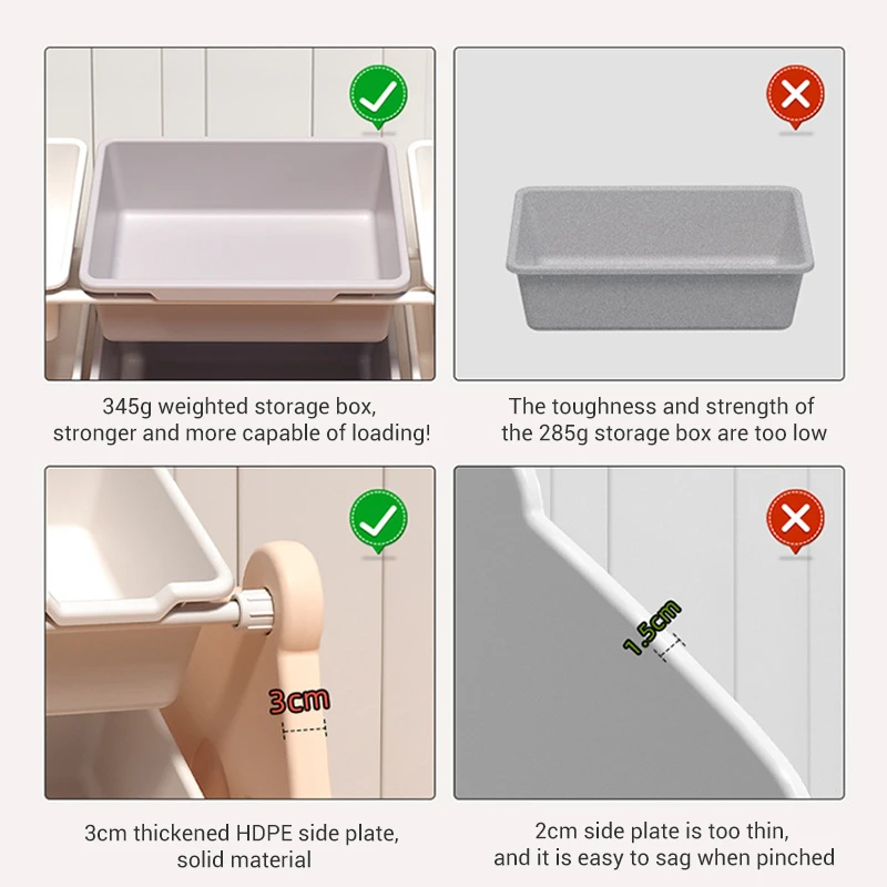 Wholesale Multifunctional Large Capacity Indoor Plastic Children  Toy Storage Cabinet Shelf