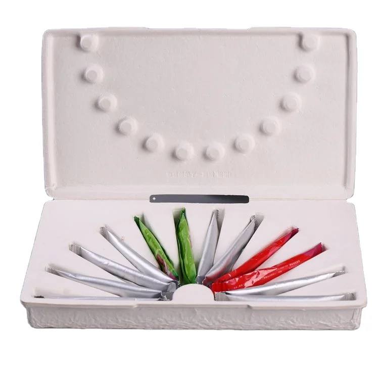 Custom Eco Friendly Molded Fiber Packaging Pulp Fiber Wholesale Paper Mache Boxes